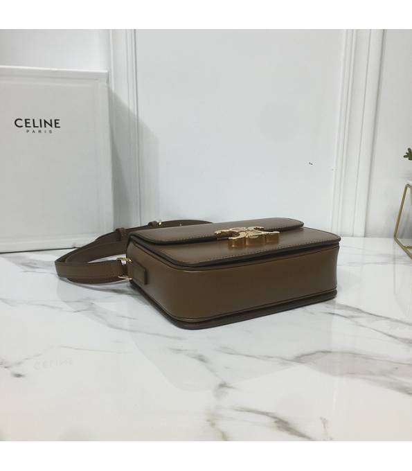 Celine Khaki Original Triomphe Box Leather 18cm Shoulder Bag