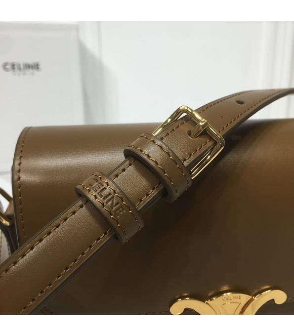 Celine Khaki Original Triomphe Box Leather 18cm Shoulder Bag