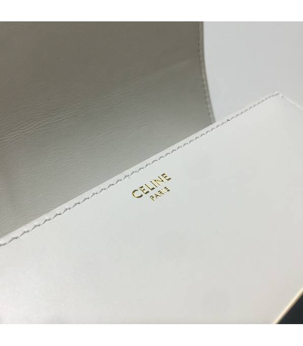 Celine White Original Triomphe Box Leather 18cm Shoulder Bag