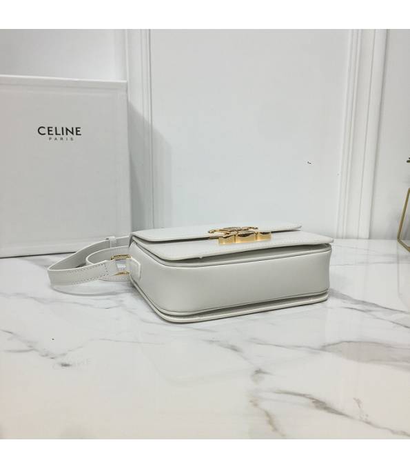 Celine White Original Triomphe Box Leather 18cm Shoulder Bag