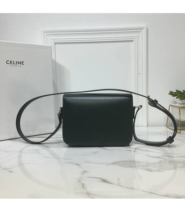 Celine Dark Green Original Triomphe Box Leather 18cm Shoulder Bag
