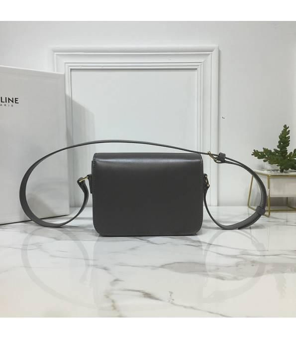 Celine Grey Original Triomphe Box Leather 18cm Shoulder Bag