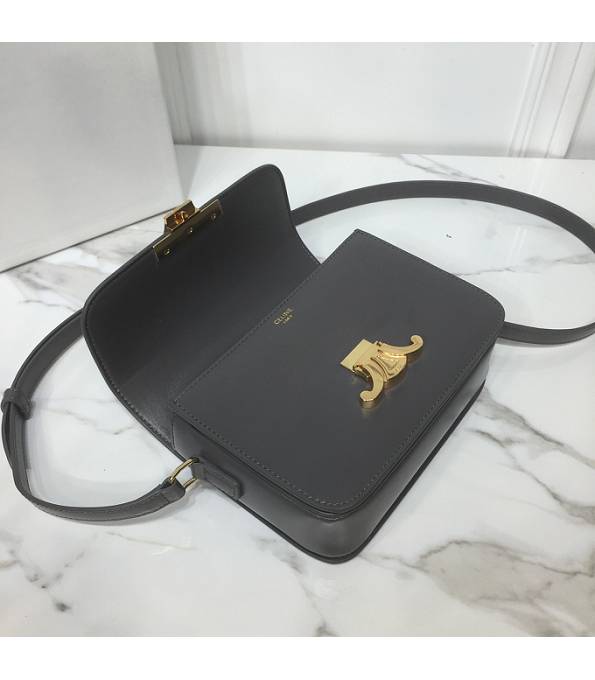 Celine Grey Original Triomphe Box Leather 18cm Shoulder Bag
