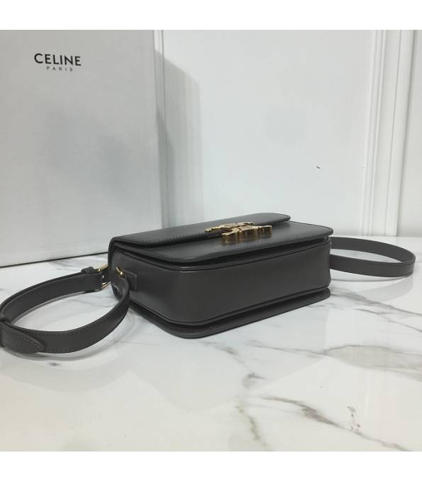 Celine Grey Original Triomphe Box Leather 18cm Shoulder Bag