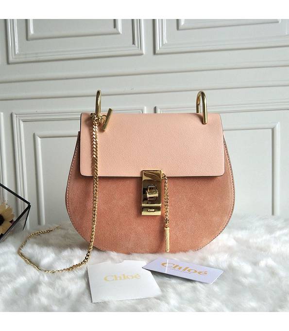 Chloe Drew Pink Original Scrub With Calfskin Leather Shoulder Bag