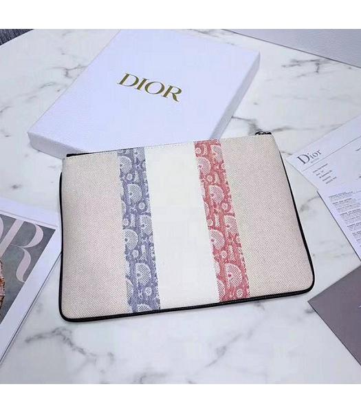 Christian Dior Homme White Original Canvas Clutch