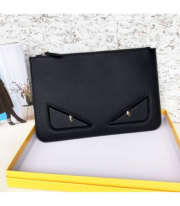 Fendi Black Eye Bugs With Original Calfskin Leather 29cm Clutch