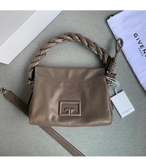 Givenchy ID93 Khaki Original Leather 27cm Tote Shoulder Bag