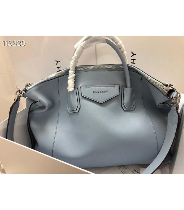 Givenchy Antigona Soft Light Blue Original Smooth Real Leather 45cm Large Tote Bag