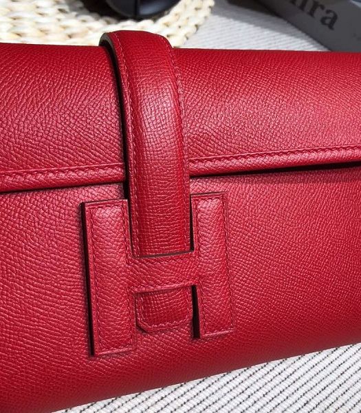 Hermes Jige Elan 29 Red Imported Epsom Calfskin Clutch