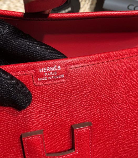 Hermes Jige Elan 29 Red Imported Epsom Calfskin Clutch