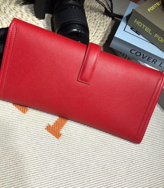 Hermes Jige Elan 29 Red Imported Epsom Calfskin Clutch
