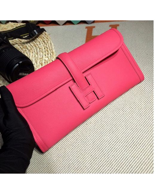 Hermes Jige Elan 29 Lipstick Pink Imported Epsom Calfskin Clutch