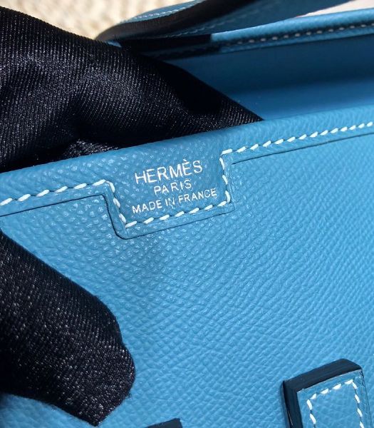 Hermes Jige Elan 29 Denim Blue Imported Epsom Calfskin Clutch
