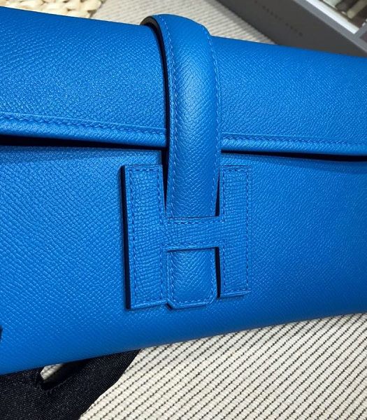 Hermes Jige Elan 29 Blue Imported Epsom Calfskin Clutch