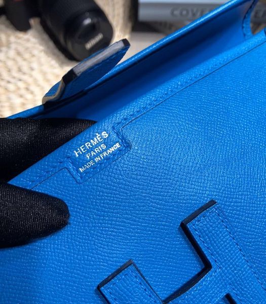 Hermes Jige Elan 29 Blue Imported Epsom Calfskin Clutch