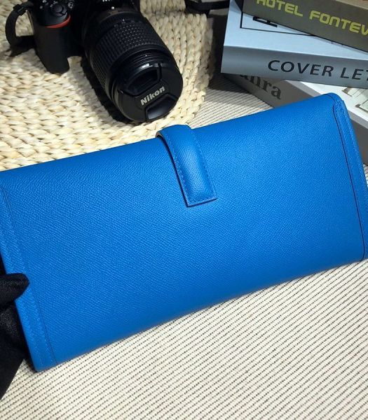Hermes Jige Elan 29 Blue Imported Epsom Calfskin Clutch