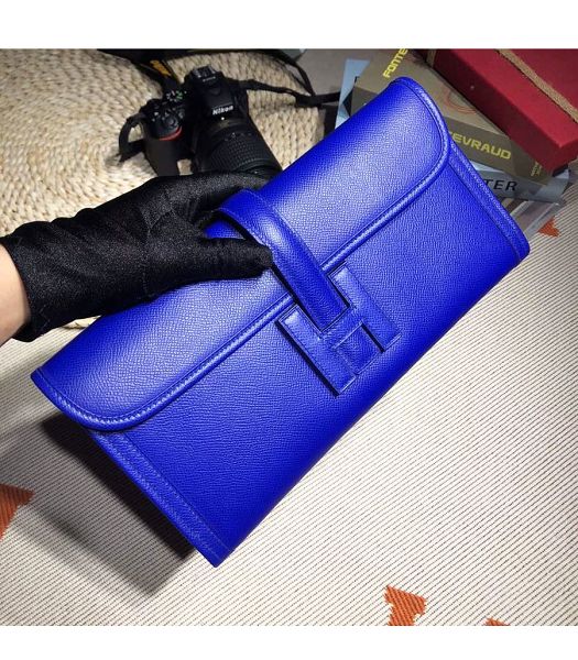 Hermes Jige Elan 29 Eletric Blue Imported Epsom Calfskin Clutch