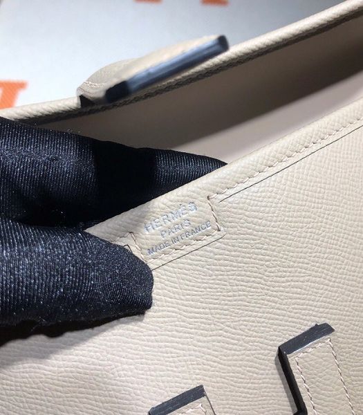 Hermes Jige Elan 29 Light Grey Imported Epsom Calfskin Clutch