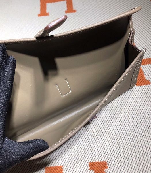 Hermes Jige Elan 29 Elephant Grey Imported Epsom Calfskin Clutch
