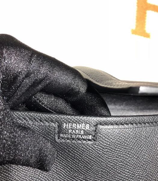 Hermes Jige Elan 29 Black Imported Epsom Calfskin Clutch