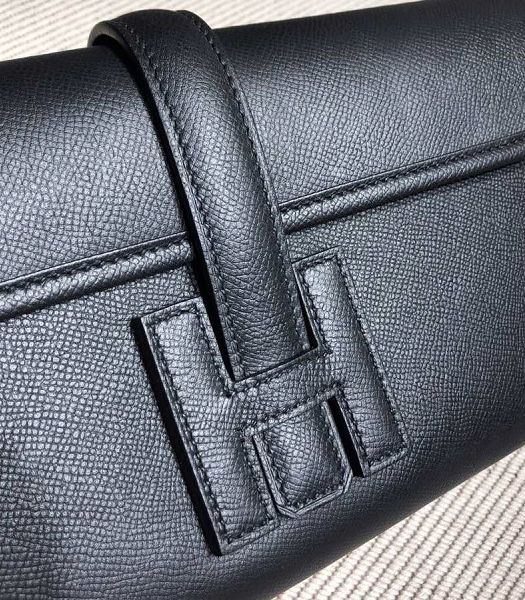 Hermes Jige Elan 29 Black Imported Epsom Calfskin Clutch