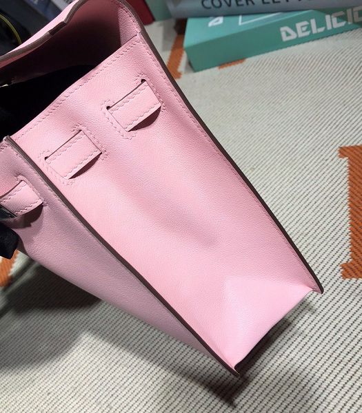 Hermes Kelly 22cm DanSe Pink Imported Swift Leather Silver Metal Handbag