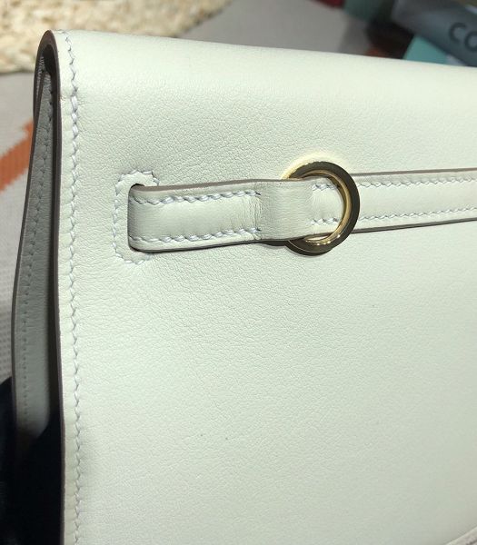Hermes Kelly 22cm DanSe Offwhite Imported Swift Leather Golden Metal Handbag