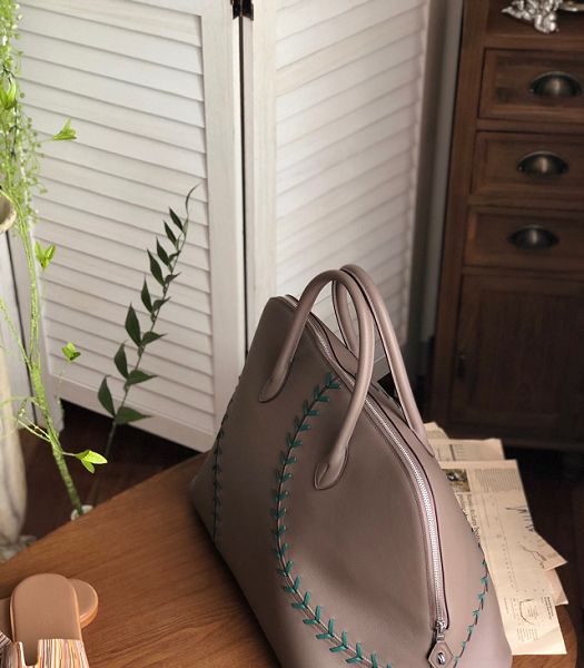 Hermes Bolide 45cm Bag Khaki Imported Leather