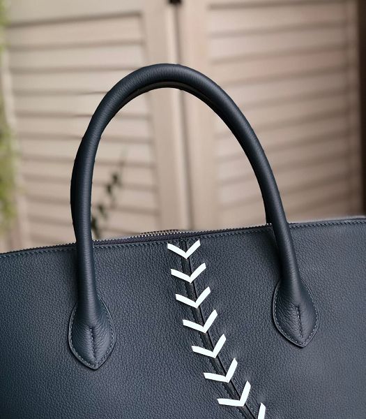 Hermes Bolide 45cm Bag Dark Blue Imported Leather