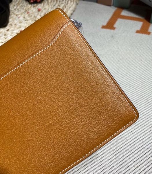 Hermes Roulis Mini 19cm Bag Brown Imported Leather Silver Metal