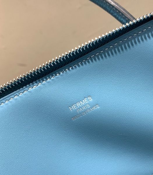 Hermes Bolide 1923 30cm Bag Denim Blue Imported Togo Leather