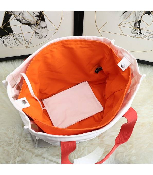 Hermes Adada White/Red Original Printed Cotton Nappy Bag