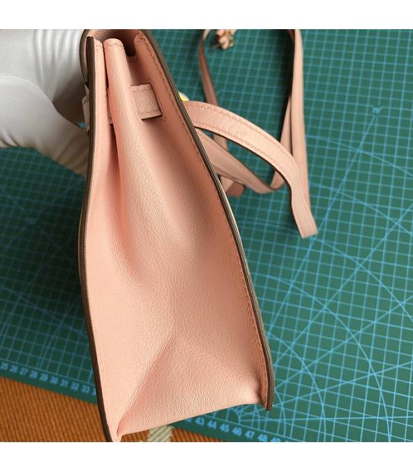 Hermes Kelly 22cm DanSe Pink Original Swift Leather Golden Metal Handbag