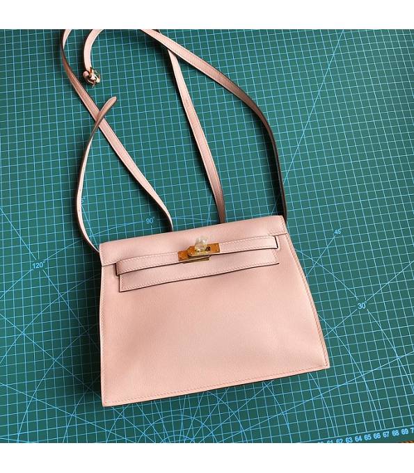 Hermes Kelly 22cm DanSe Pink Original Swift Leather Golden Metal Handbag
