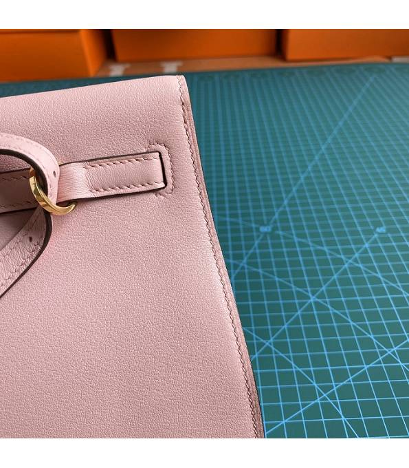 Hermes Kelly 22cm DanSe Pink Original Swift Leather Golden Metal Handbag