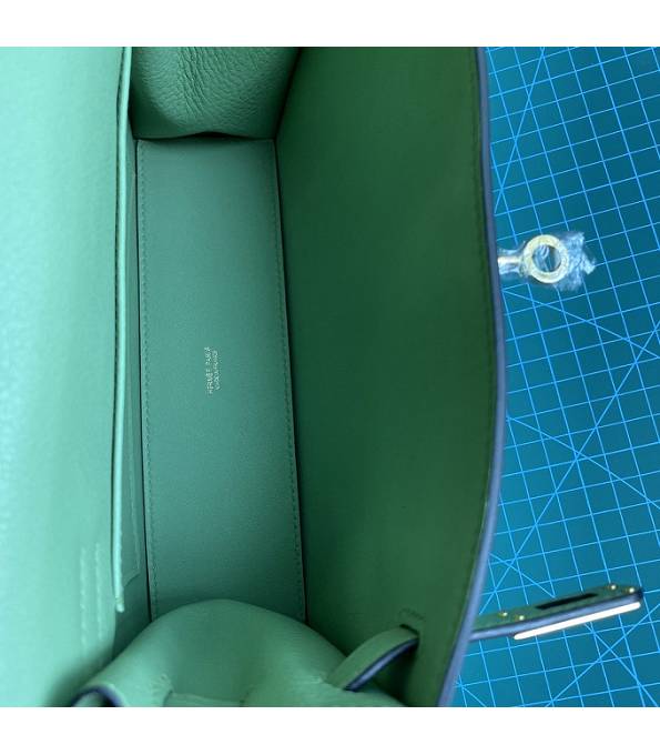 Hermes Kelly 22cm DanSe Apple Green Original Swift Leather Golden Metal Handbag