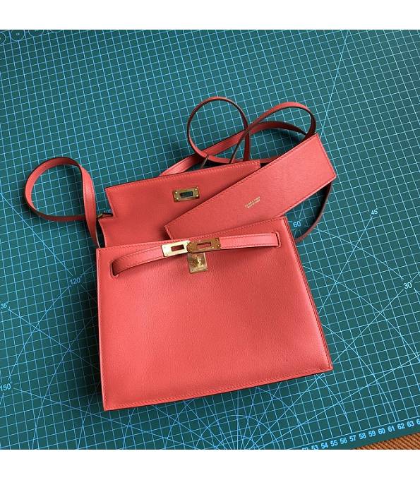 Hermes Kelly 22cm DanSe Peach Original Swift Leather Golden Metal Handbag