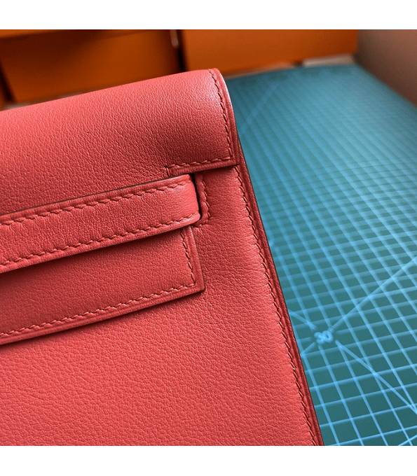 Hermes Kelly 22cm DanSe Peach Original Swift Leather Golden Metal Handbag