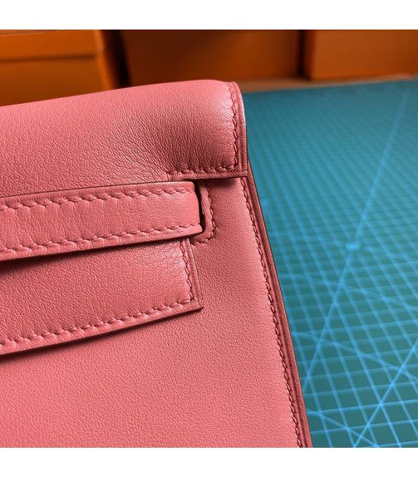 Hermes Kelly 22cm DanSe Lipstick Pink Original Swift Leather Golden Metal Handbag