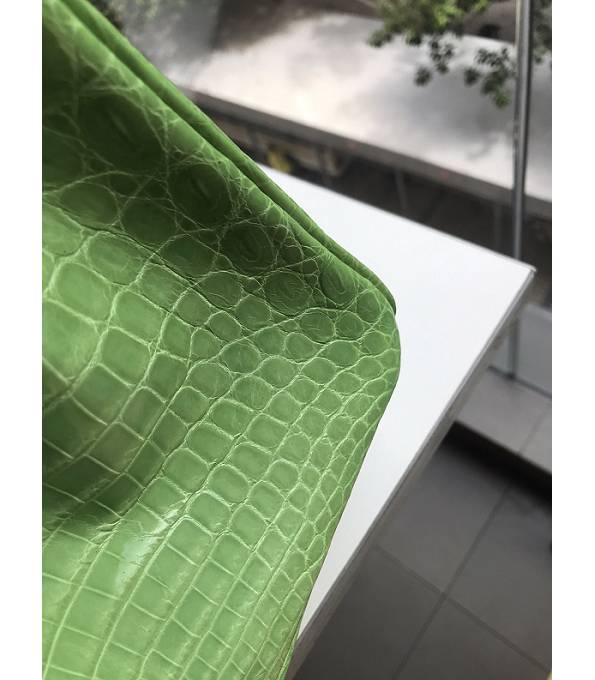 Hermes Birkin 25cm Bag Apple Green Original Ostrich Leather Golden Metal