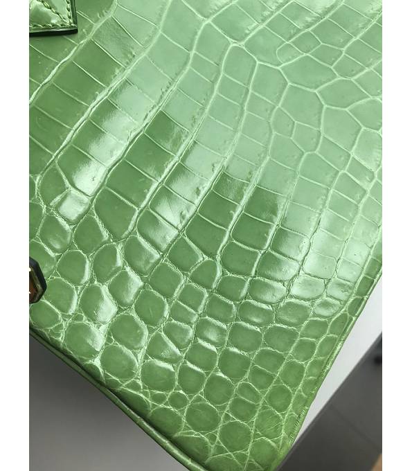 Hermes Birkin 25cm Bag Apple Green Original Ostrich Leather Golden Metal