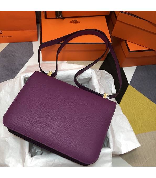 Hermes Constance 18cm Mini Bag Fuchsia Original Palm Veins Leather Golden Metal