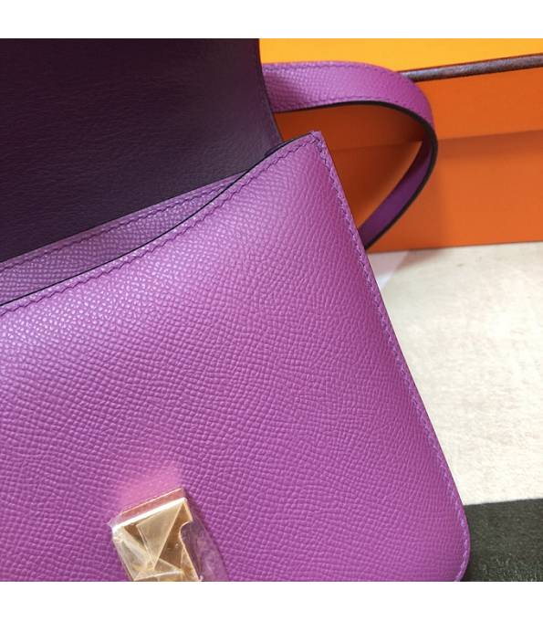 Hermes Constance 18cm Mini Bag Fuchsia Original Palm Veins Leather Golden Metal