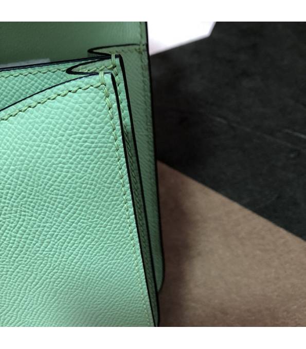 Hermes Constance 18cm Mini Bag Apple Green Original Palm Veins Leather Silver Metal