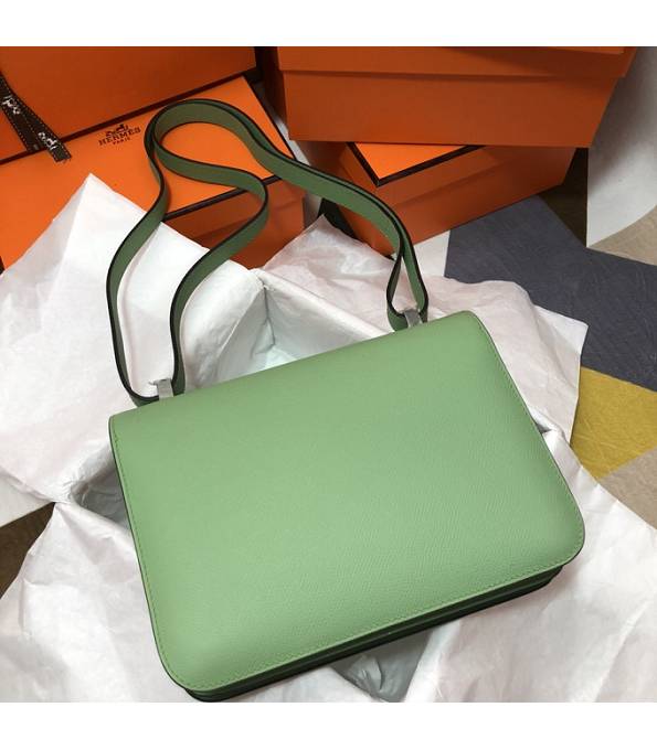 Hermes Constance 18cm Mini Bag Apple Green Original Palm Veins Leather Silver Metal