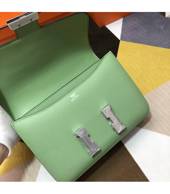 Hermes Constance 18cm Mini Bag Apple Green Original Palm Veins Leather Silver Metal