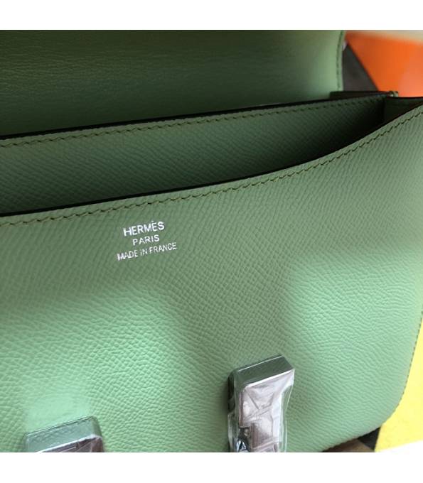 Hermes Constance 18cm Mini Bag Apple Green Original Palm Veins Leather Silver Metal