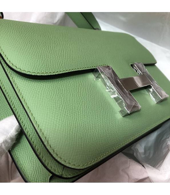 Hermes Constance 18cm Mini Bag Apple Green Original Palm Veins Leather Silver Metal