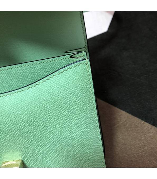 Hermes Constance 18cm Mini Bag Apple Green Original Palm Veins Leather Golden Metal